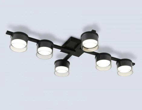 Потолочная люстра черный/прозрачный GX536/6 Ambrella Style GX53 FL51670