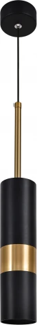 Подвесной светильник ЭРА PL33 BK/GD (220V, на проводе)