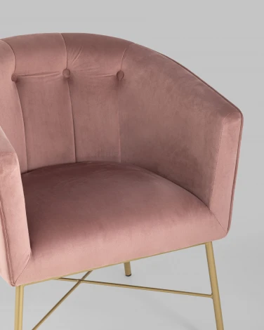Кресло Stool Group Шале велюр розовый УТ000005602