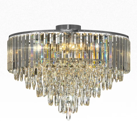 Потолочная люстра каскадная хрустальная Citilux Leonna CL320191