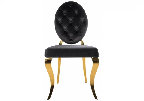 Стул Woodville Odda черный / золотой 11643
