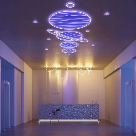 Светодиодная лента герметичная MonLIGHT-TOP-M560-D13mm 24V Warm2300 360deg (8.6 W/m, IP65, 5m, wire x1) (Arlight, Вывод прямой, 3 года) 039553