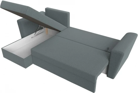 Диван угловой Амстердам Лайт левый угол (Серый/Рогожка) Лига Диванов арт.121169L