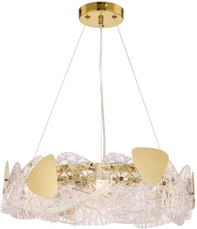 Подвесной светильник Lumion Queeny 6582/6 золотой/прозрачный, золотой металл/стекло, металл E14 6*40W 220V (на тросе)