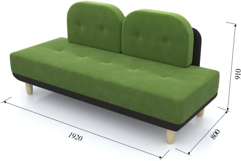 Диван Arsko Торли зеленый велюр