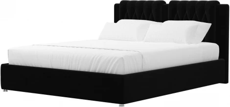 Кровать интерьерная Камилла 200 (Черный/Велюр) Лига Диванов арт.120659