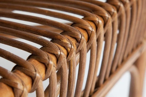 КОМПЛЕКТ " NEW BOGOTA " ( диван + 2 кресла + стол со стеклом ) /с подушками/ coco brown (коричневый кокос) (ротанг)