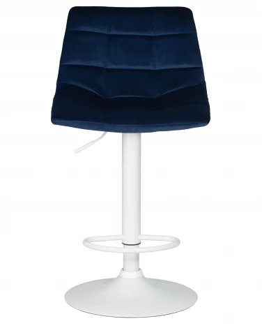 Стул барный DOBRIN TAILOR WHITE (синий велюр (MJ9-117))