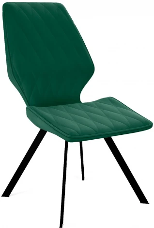Стул DikLine 243 поворотный K13 изумруд, ножки черные арт.00-00079496