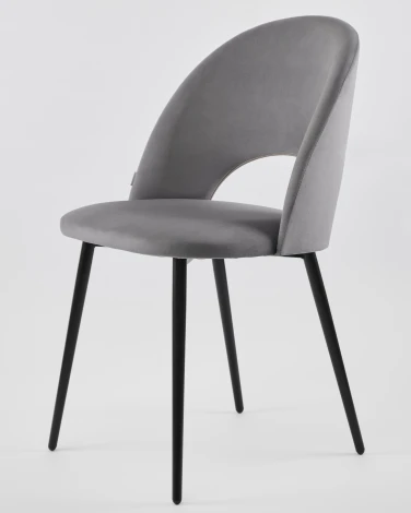 Стул MyFar Бенедикт серый велюр MF1011-1