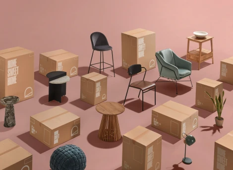 Журнальный стол La Forma (ex Julia Grup) Kesbury (Серый/ Металл,Железо)