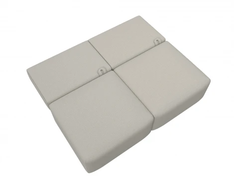 Диван прямой модульный Лига-060 НПБ (ЛДСП,Брус,Фанера/Пластик/Рогожка/Бежевый) Лига Диванов 129703