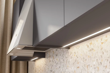 Готовая Кухня Денвер Арника 1,6 м, Графит серый, Сонома