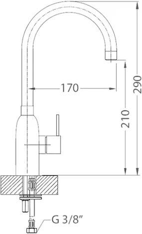 Смеситель Alveus Genesis 1123729 для кухонной мойки