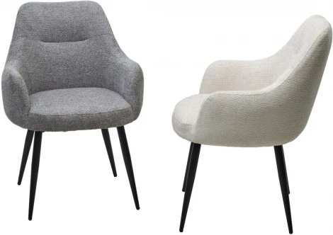 Стул M-City STAMEN ткань DAVIS RETRO BLISS 85, цвет серый / черный каркас