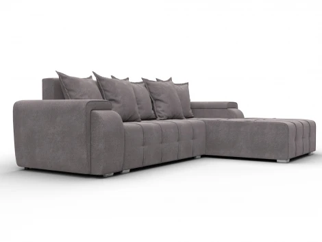 Диван угловой Лига-121 правый угол (ДСП,Брус,Велюр/Бежевый) Лига Диванов 137351