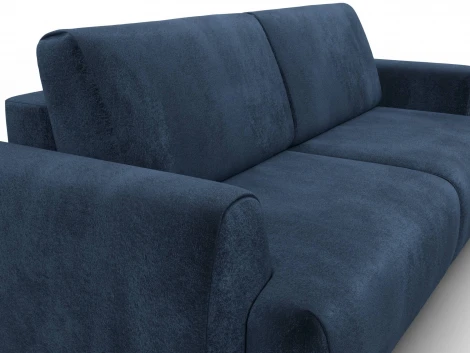 Диван прямой Лига-115 НПБ (ДСП,Фанера,Велюр/Синий) Лига Диванов 136932