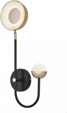 Бра светодиодное Arte Milano Ferrara-73210 273299/1+1 BK/GD (220V, круглые)