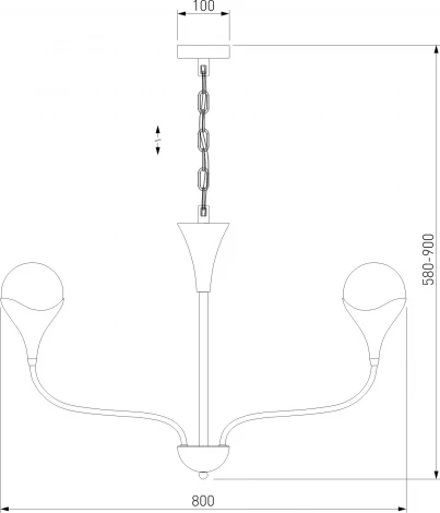 Подвесная люстра Wi-Fi Eurosvet Calyx 60169/6 никель (220V, управление смартфоном, голосовое управление, умный дом - Minimir Home, Алиса, Маруся, Салют, на цепи, шарики)