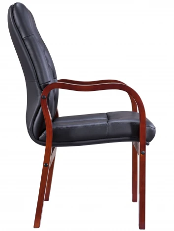 Компьютерное кресло Everprof Monaco Wood CF Экокожа Черный