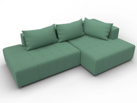 Диван угловой Лига-103 НПБ угол правый (ДСП,Брус,Фанера,Рогожка/Зеленый) Лига Диванов 134813