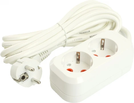 Удлинитель 2-х местный 3 метра с заземлением Stekker Home 49340