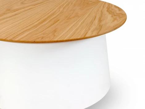 Cтол журнальный Geo ОГОГО 693593 (белый, дуб)