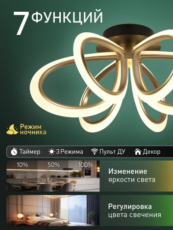 Потолочная люстра светодиодная Natali Kovaltseva Euro HIGH-TECH LED LAMPS 82054