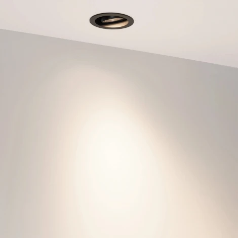 Встраиваемый светильник светодиодный MS-VORTEX-BUILT-R90-12W Day4000 (BK-BK, 40 deg, 230V) (Arlight, IP20 Металл) 057951