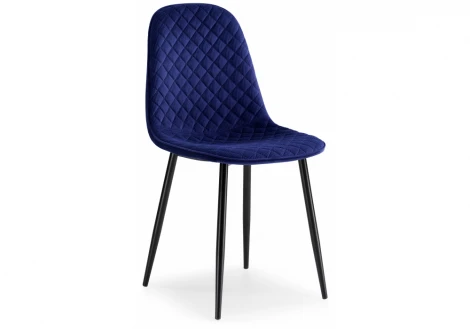 11947 Обеденный стул на металлокаркасе Woodville Capri dark blue / black 11947