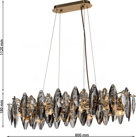 Подвесная люстра Favourite Glans 4303-8PC (220V, на тросе)