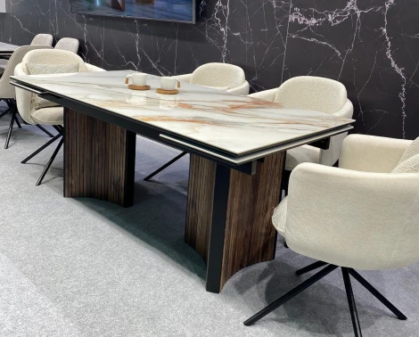 Стол СТРАДИВАРИ 180 цвет 116 BG, керамика / Дуб Американский M-City 64413