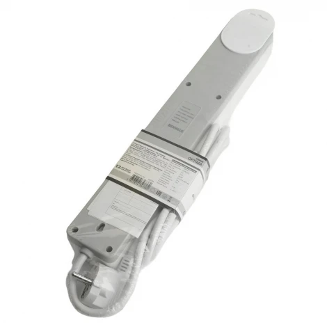 Сетевой фильтр 6-и местный с заземлением 3 метра (белый) Stekker Optima 50096