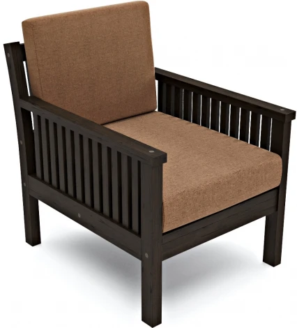 Кресло Arsko Норман венге коричневая рогожка