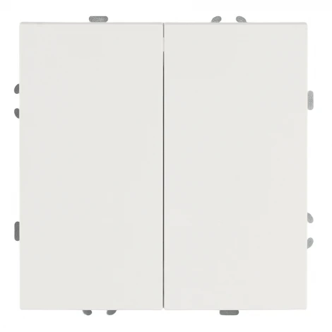 Выключатель двухклавишный (белый фарфор, soft touch) Stekker Эмили 50231