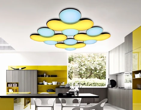 Потолочная люстра Ambrella Orbital Granule FG1066/4 WH 208W D720*720