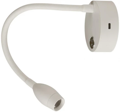 Спот на гибкой ножке беспроводной с аккумулятором Lumion Yuto 6542/3WL белый LED 3W 3000-7000K 000 220V (выключатель)