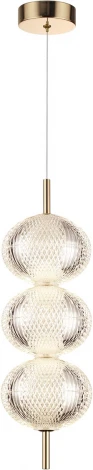 Подвесной светильник Lumion Caprice 6577/18L золото/прозрачный/металл/пластик LED 18W 220V (на проводе, шарики)