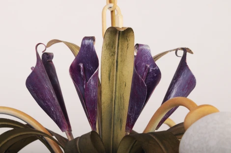 Подвесная люстра Abrasax 4544/9 (220V, на цепи, цветы, листья)