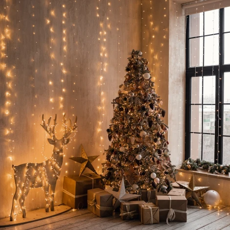 Гирлянда Eurosvet 200-004 теплый белый