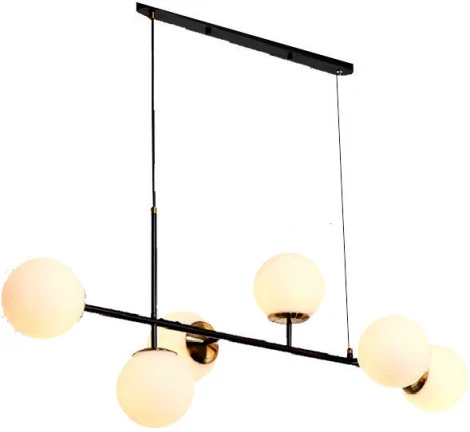 Подвесной светильник iLamp Golden 9136P/6 BK-WH (220V, на проводе, шарики)