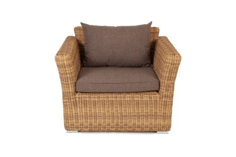 Кресло из искусственного ротанга, цвет соломенный 4SIS Капучино YH-C1130W-3