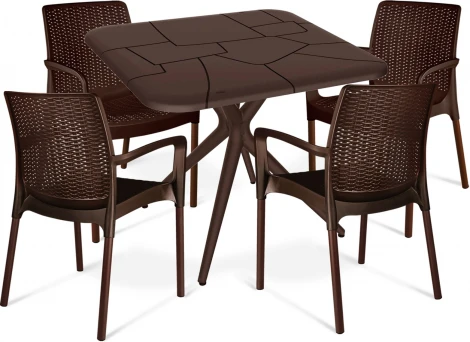 Обеденная группа Sheffilton SHT-DS140 коричневый