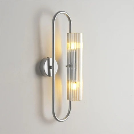 Бра Lumion Toronto 8258/2W серебро/прозрачный, металл/стекло G9 2*20W 220V