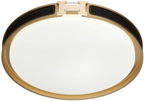 Настенно-потолочный светильник Sonex Favemo Black 7667/EL пластик/черн/золот LED 70Вт 3000-6000К D505 IP43 пульт ДУ (220V, круглые)