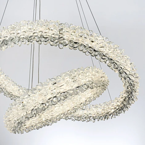 Подвесной светильник светодиодный хрустальный с пультом с регулировкой цветовой температуры и яркости Modelux MODESTYLE MS.5002.600.400 CR