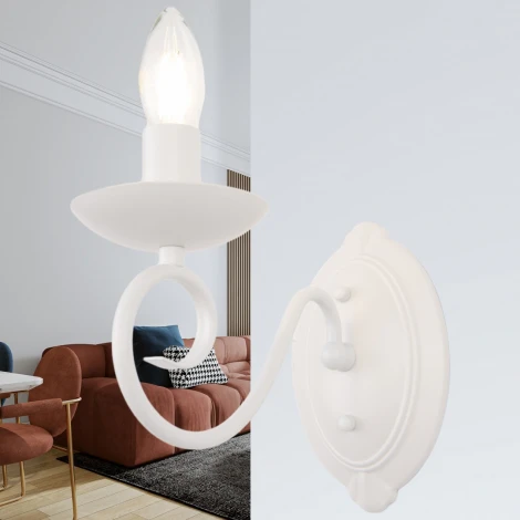 Бра Arte Milano AM349159 349159/1W WT (220V, подсвечник, свеча)