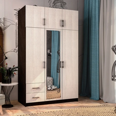 Шкаф БТС 3-х створчатый с ящиками BTS, венге