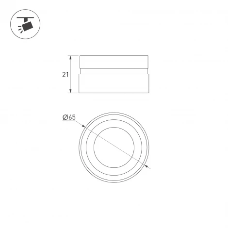 Насадка с фиксированным углом LGD-ARTIFACT-LENS-R65 (BK, 40 deg) (Arlight, Металл) 057127