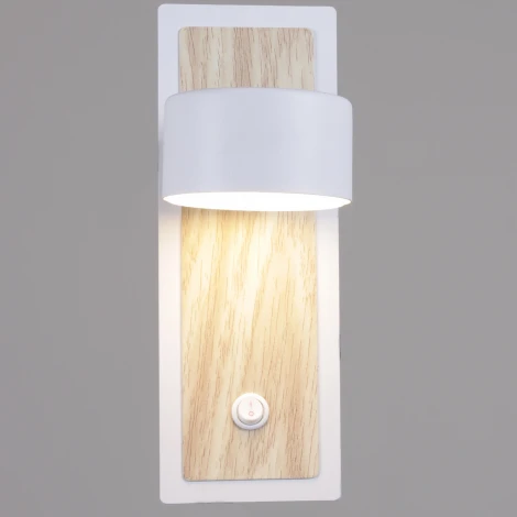 Настенный светильник с выключателем Reluce 12540-0.2-01 WH+WOOD